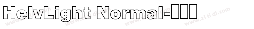 HelvLight Normal字体转换